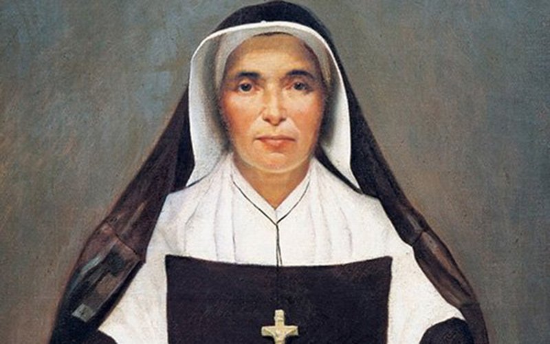 St. Mother Theodore Guerin is depicted in an image released by the Sisters of Providence of St. Mary-of-the-Woods, Ind. The French-born missionary, who established the Indiana religious community and several schools in the state in the mid-1800s, was canonized Oct. 15, 2006, by Pope Benedict XVI in St. Peter's Square at the Vatican.