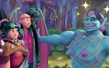 Jo (H.E.R.), Raissa (Liza Soberano) and Prince Mermahn (Kevin McCann) appear in DreamWorks Animation's "Forgotten Island."