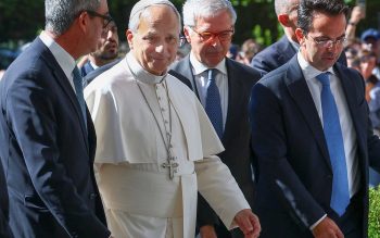 Pope Leo XIV arrives at Rome's Gemelli Hospital Oct. 13, 2026, ahead of his surgery that afternoon to remove a lung nodule.